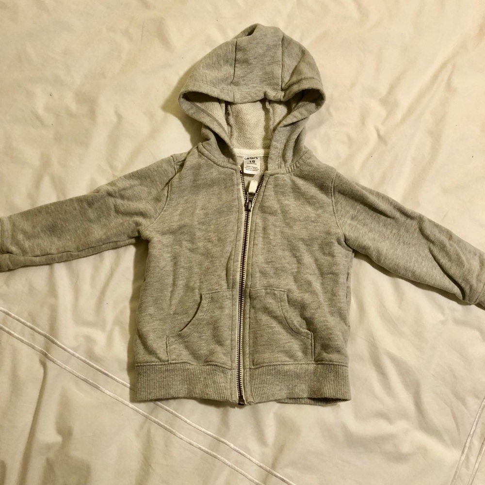 Carter’s gray zip up hoodie